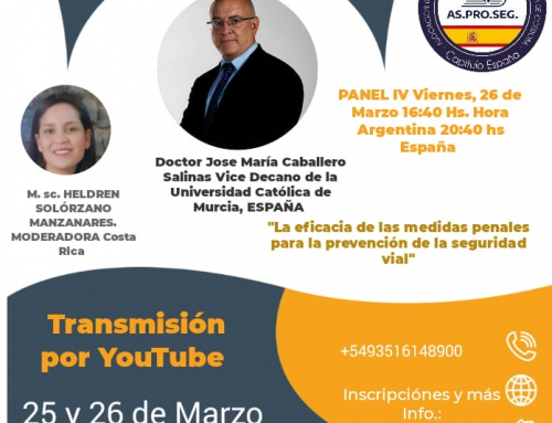 Participación del despacho Caballero Salinas  en el Congreso Virtual Iberoamericano de Accidentología y Criminología Vial